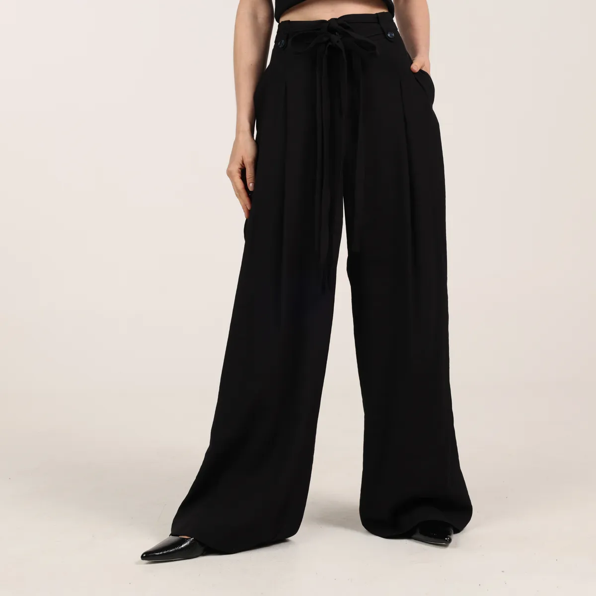 BASEMENT - Pantalón Recto Mujer Tiro alto Basement