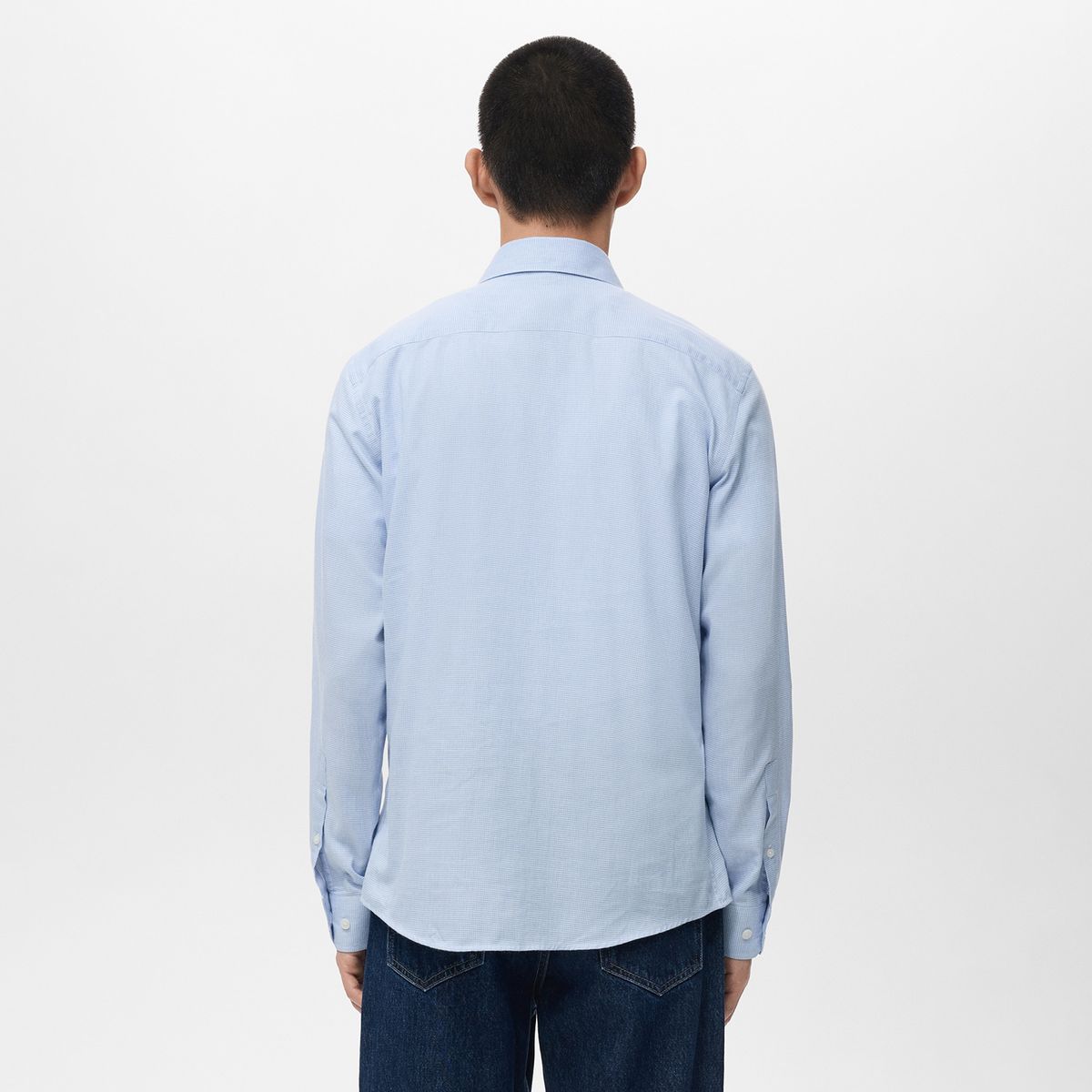 MANGO - Camisa Hombre Manga larga de Algodón Mango