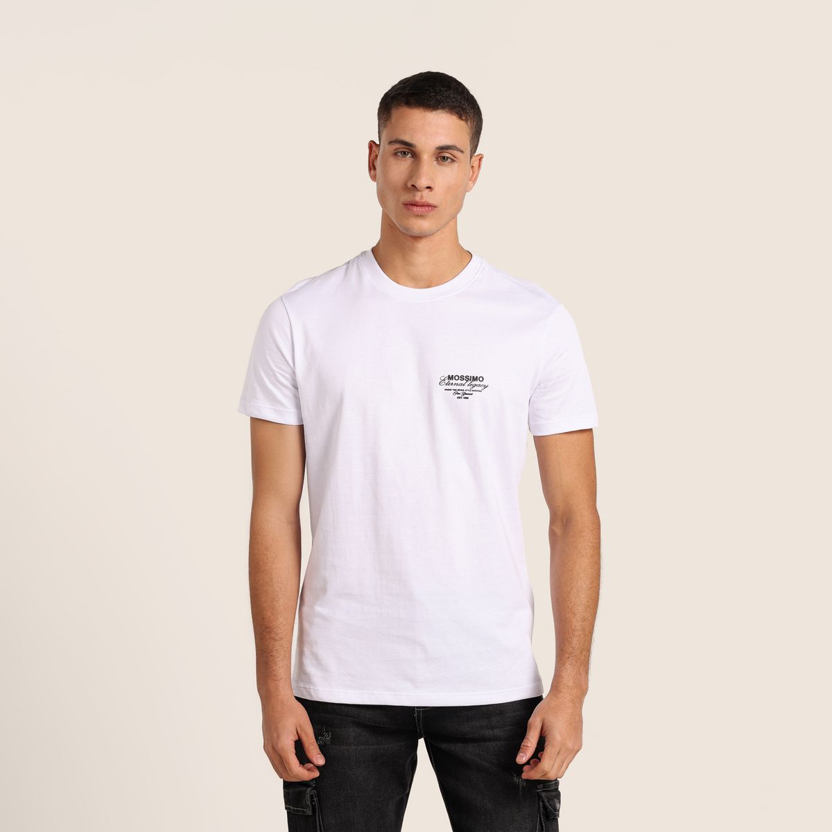 MOSSIMO - Camiseta Hombre con Estampado Oversized fit de Algodón Mossimo 