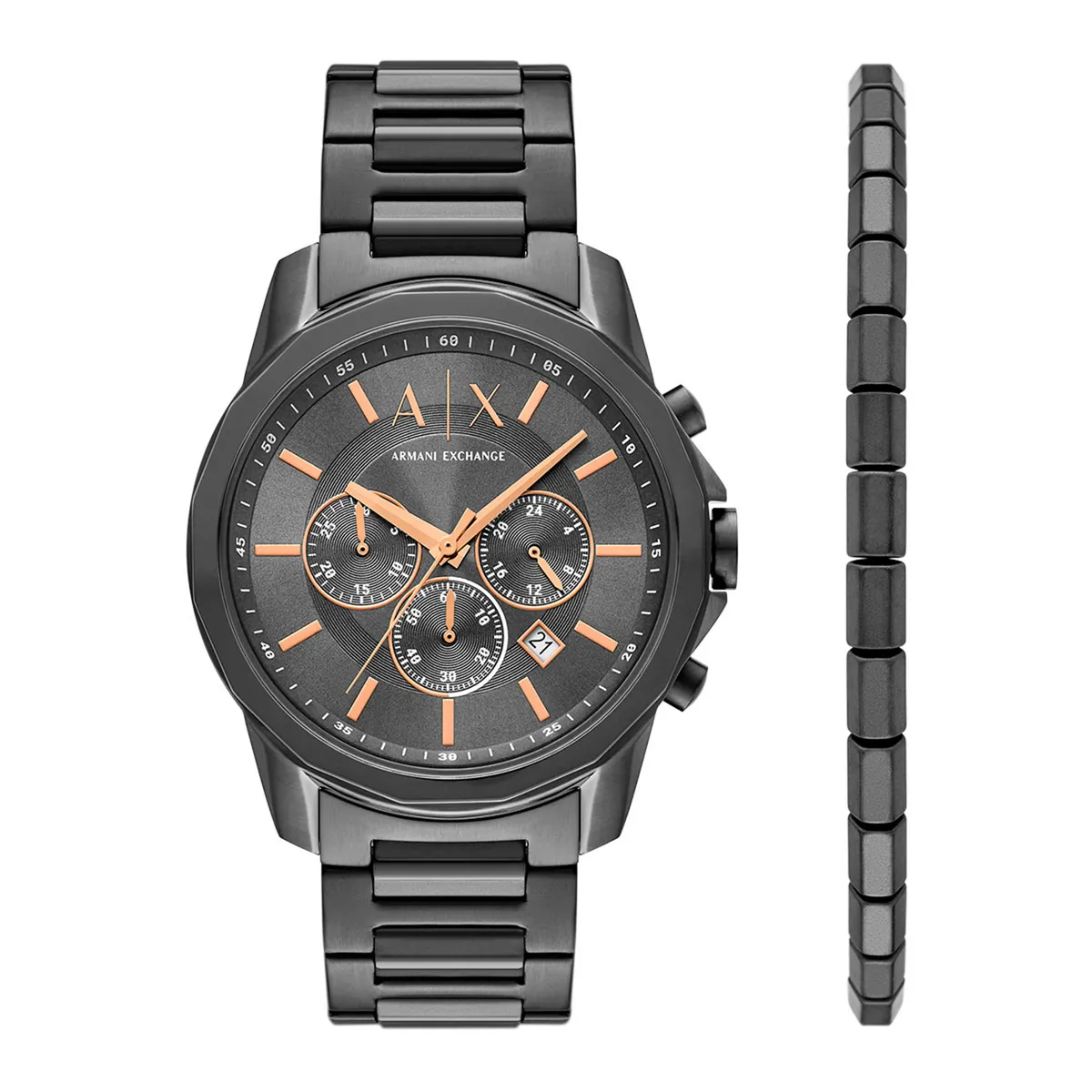 ARMANI EXCHANGE - Reloj Armani Exchange Set. Reloj Acero inoxidable Negro AX7170SET