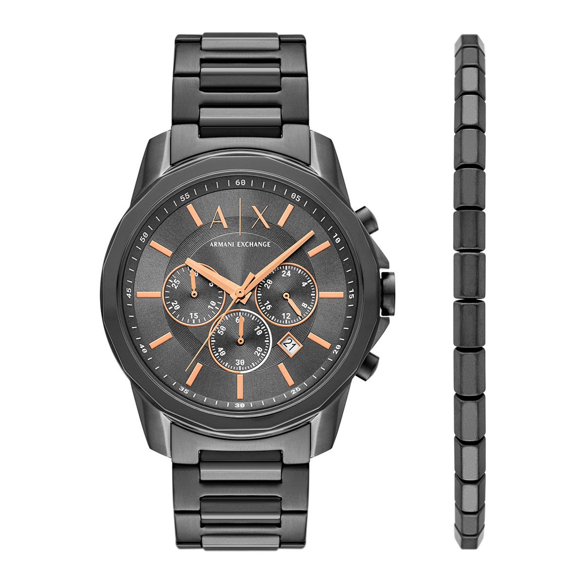 ARMANI EXCHANGE - Reloj Armani Exchange Set. Reloj Acero inoxidable Negro AX7170SET
