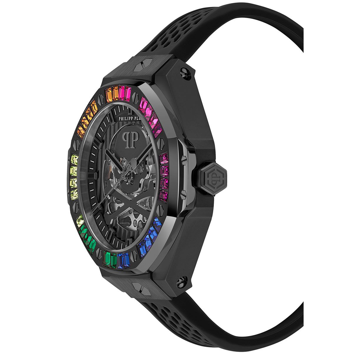 PHILIPP PLEIN - Reloj Philipp Plein Hombre Skeleton Royal. Reloj Silicona Negro PWPFA0424