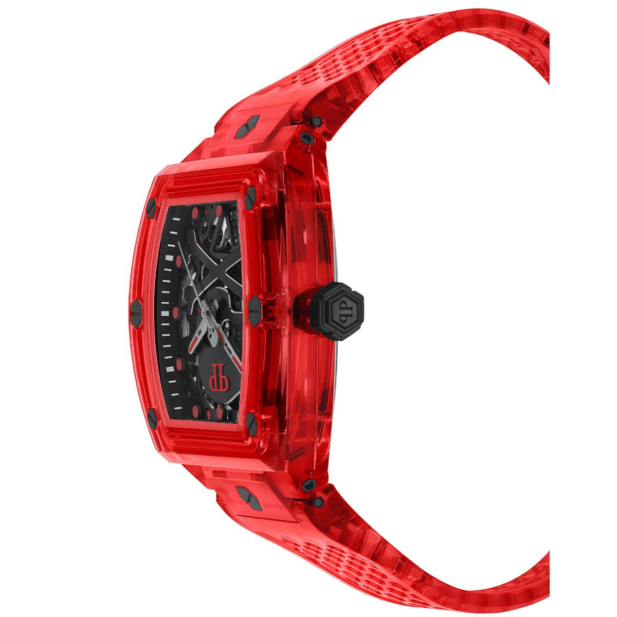 PHILIPP PLEIN - Reloj Philipp Plein Hombre The Skeleton Crystal. Reloj Poliuretano Rojo PWPTA0224