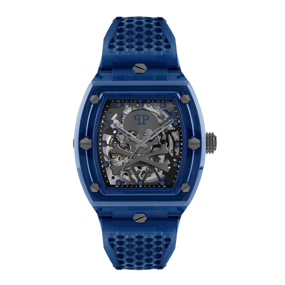 PHILIPP PLEIN - Reloj Philipp Plein Hombre The Skeleton Crystal. Reloj Poliuretano Azul PWPTA0324