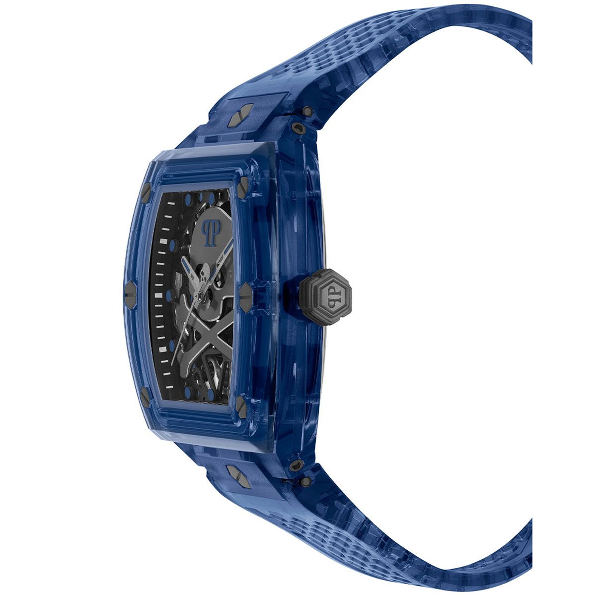 PHILIPP PLEIN - Reloj Philipp Plein Hombre The Skeleton Crystal. Reloj Poliuretano Azul PWPTA0324