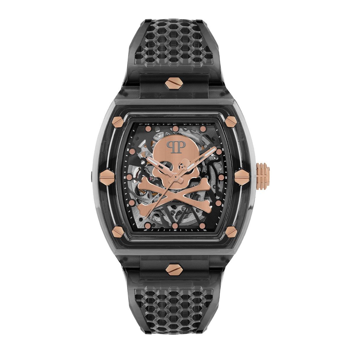 PHILIPP PLEIN - Reloj Philipp Plein Hombre The Skeleton Crystal. Reloj Poliuretano Negro PWPTA0424