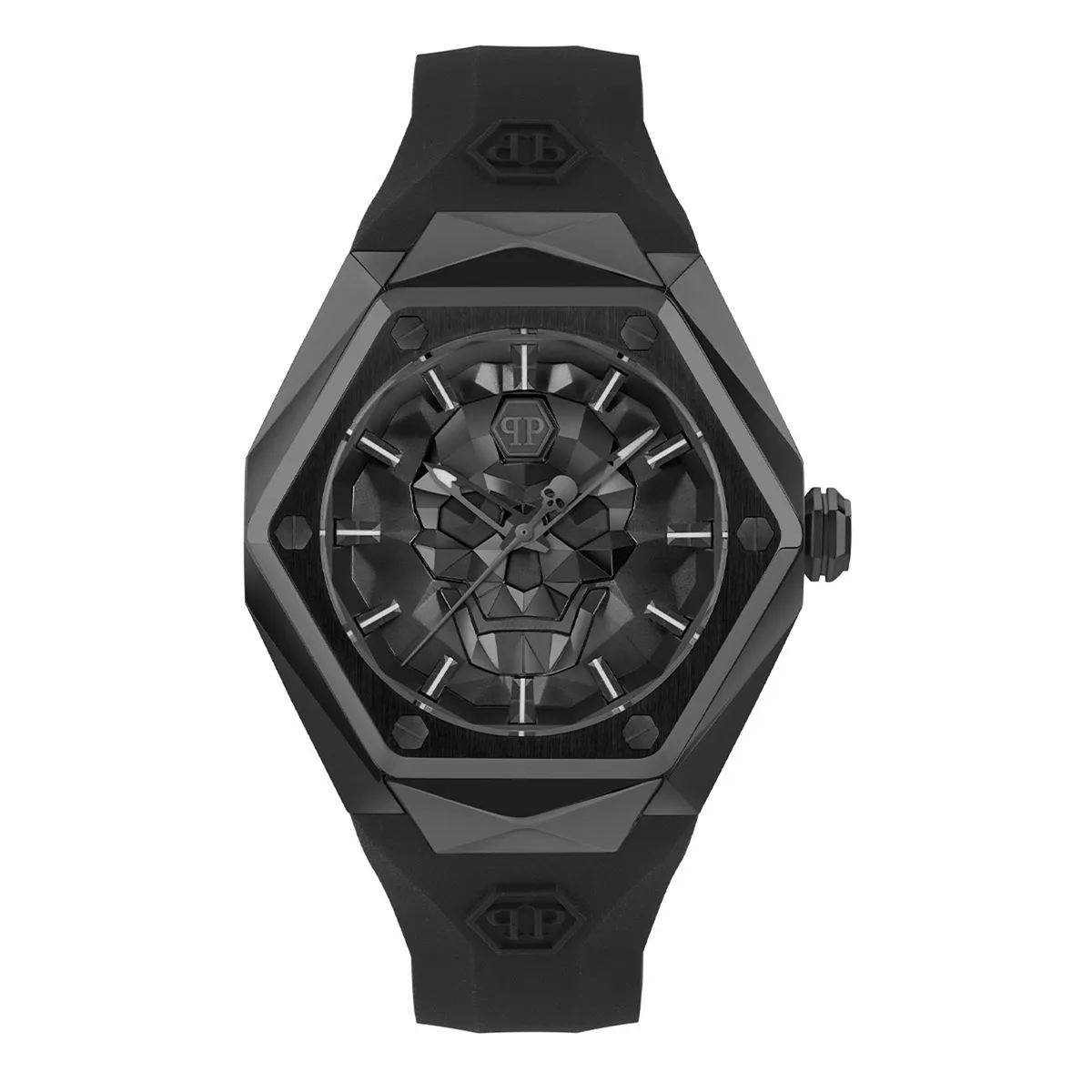 PHILIPP PLEIN - Reloj Philipp Plein Hombre The Skull Spikes. Reloj Silicona Negro PWPWA0324