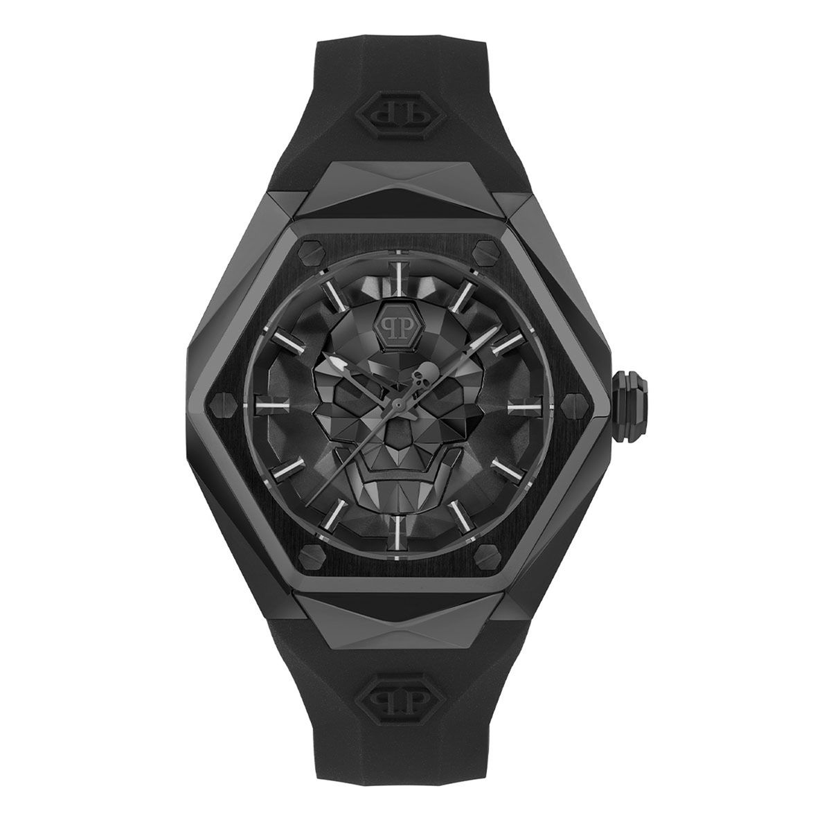 PHILIPP PLEIN - Reloj Philipp Plein Hombre The Skull Spikes. Reloj Silicona Negro PWPWA0324
