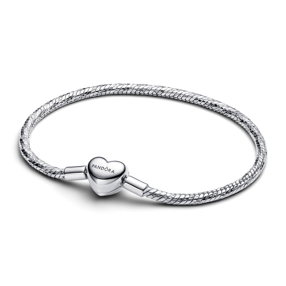 PANDORA - Brazalete broche corazón Pandora Plata Esterlina