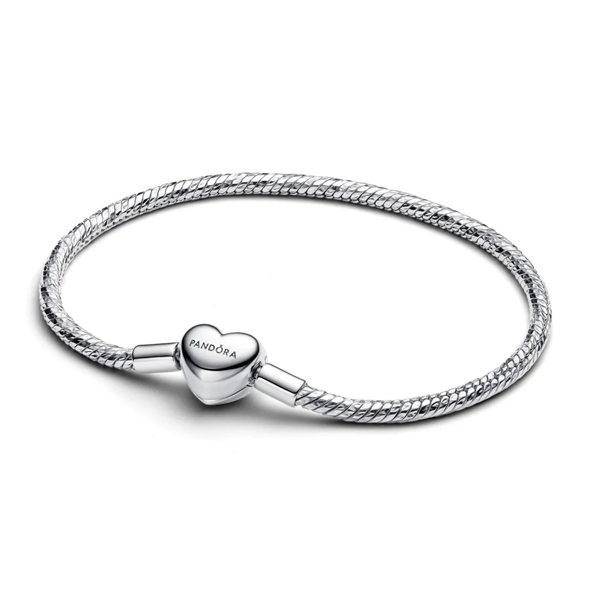 PANDORA - Brazalete broche corazón Pandora Plata Esterlina