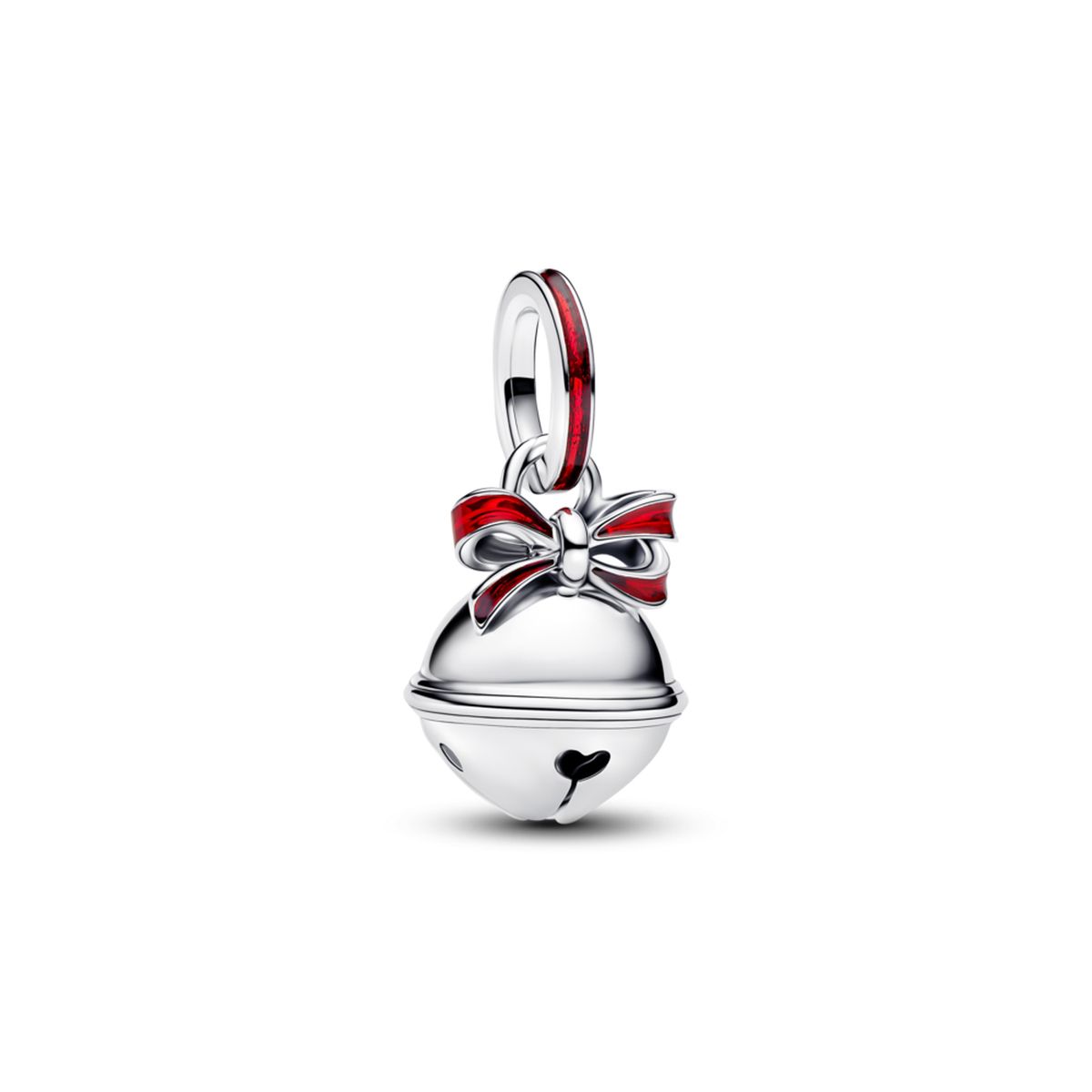PANDORA - Charm colgante campana navideña Pandora Plata Esterlina