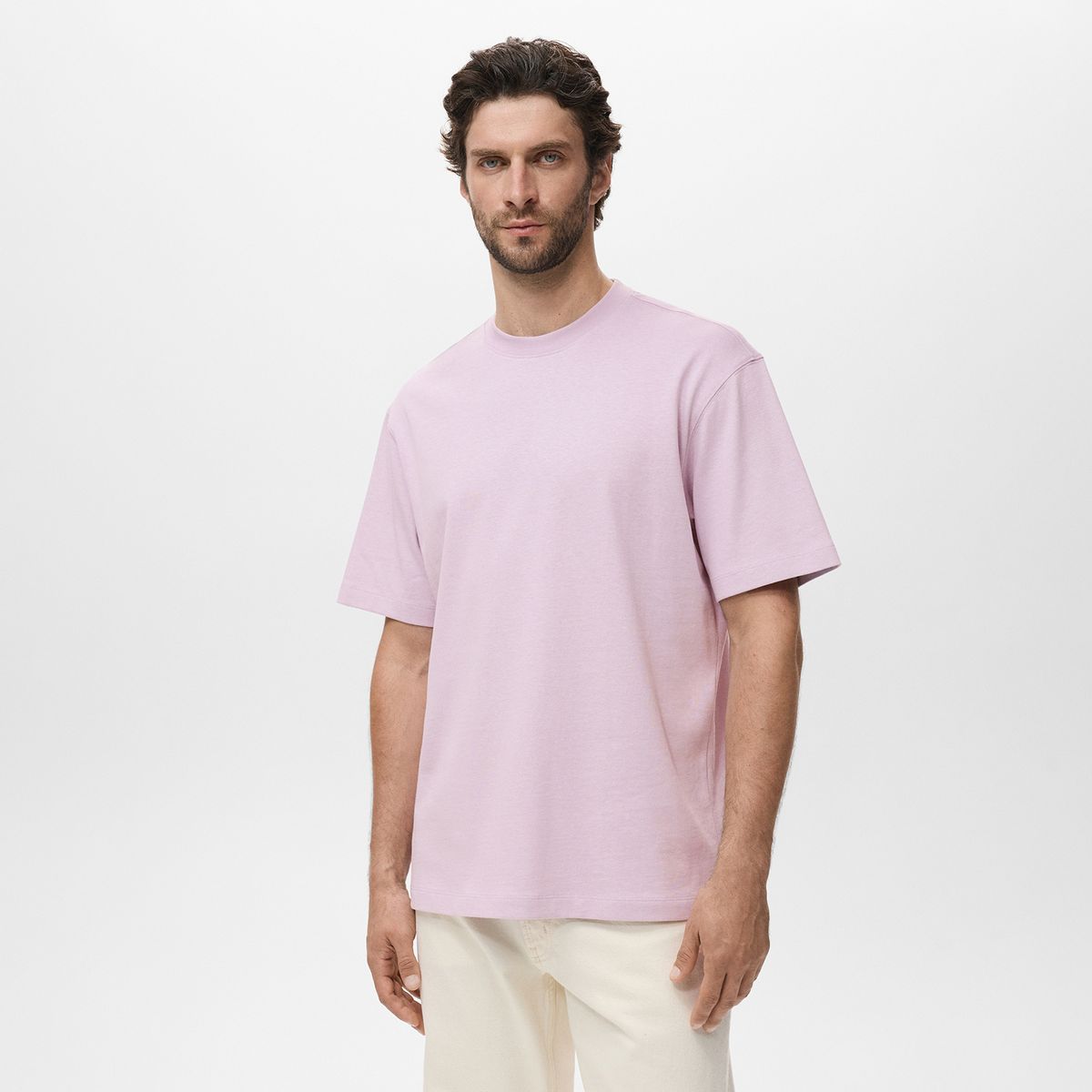 MANGO - Camiseta Hombre Manga corta de Algodón Mango