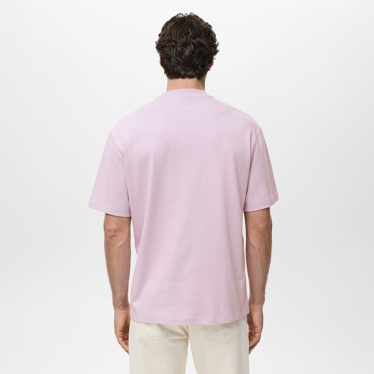 MANGO - Camiseta Hombre Manga corta de Algodón Mango