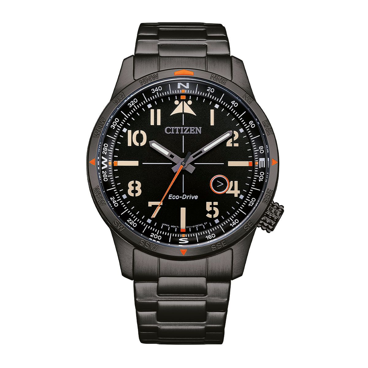 CITIZEN - Reloj Citizen Hombre Weekender. Reloj Acero Inoxidable Negro BM7555-59E