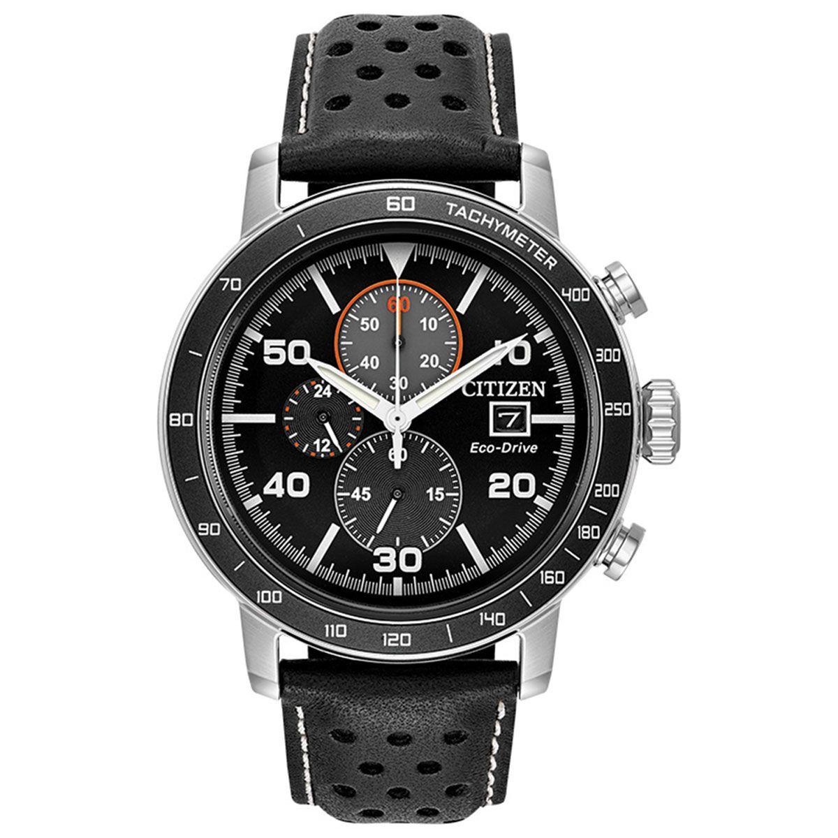 CITIZEN - Reloj Citizen Hombre Weekender. Reloj Cuero Negro CA0649-14E