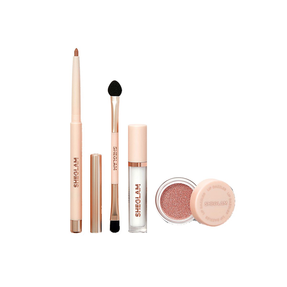 SHEGLAM - Set de Labial Lip Dazzler Glitte Kit debutante Sheglam Incluye 4 Productos