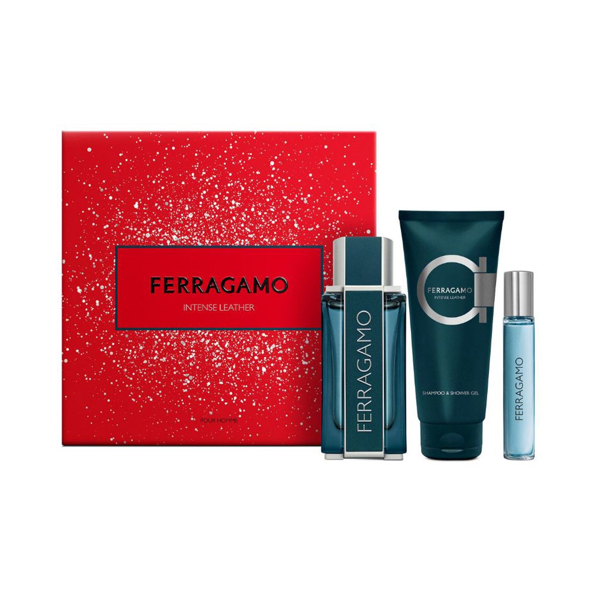 FERRAGAMO - Set de Perfume Hombre Ferragamo Incluye Intense Leather 