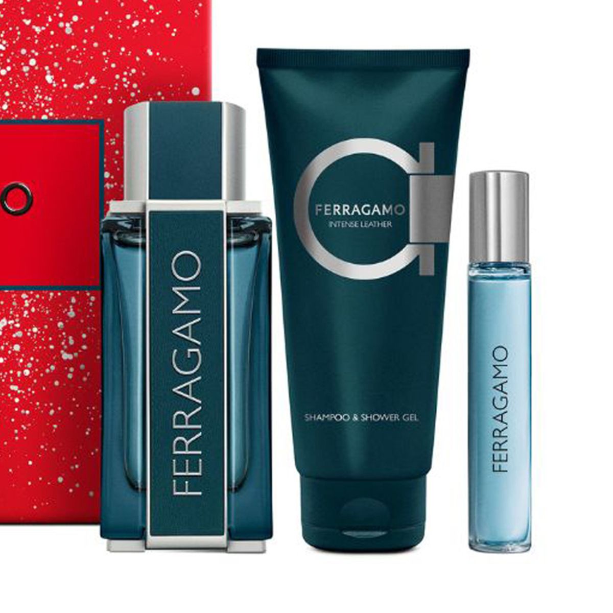 FERRAGAMO - Set de Perfume Hombre Ferragamo Incluye Intense Leather 