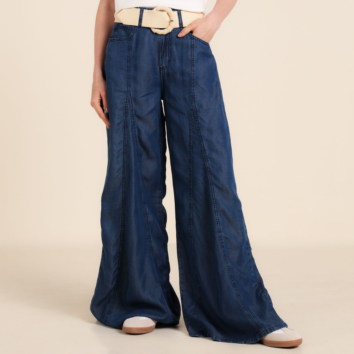 UNIVERSITY CLUB - Jean Wide leg Mujer Tiro alto University Club 