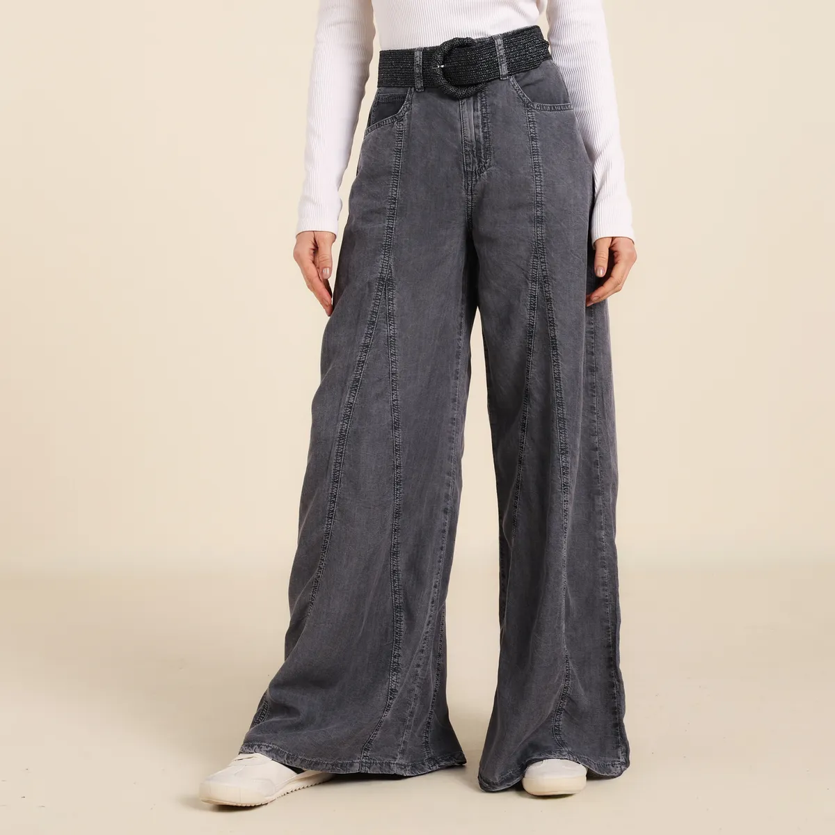 UNIVERSITY CLUB - Jean Wide leg Mujer Tiro alto University Club 