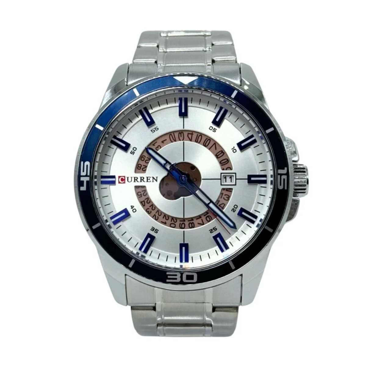 CURREN - Reloj Curren Hombre 8359 . Reloj Acero Inoxidable Plateado