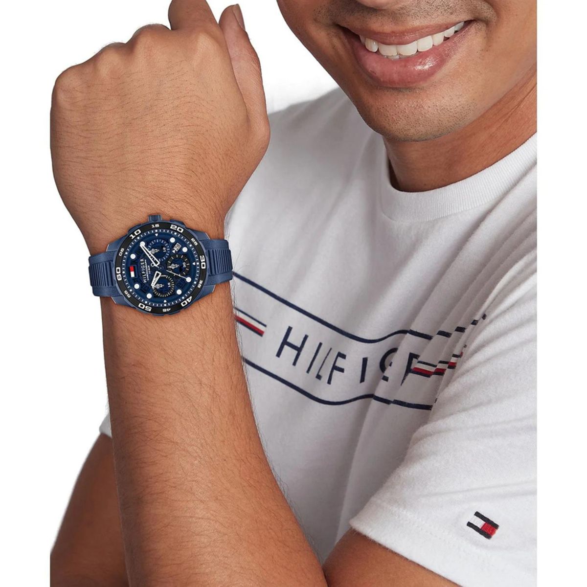 TOMMY HILFIGER - Reloj Tommy Hilfiger Hombre 1792231 . Reloj Silicona Azul