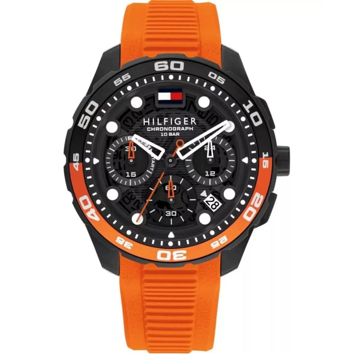 TOMMY HILFIGER - Reloj Tommy Hilfiger Hombre 1792234 . Reloj Silicona Naranja