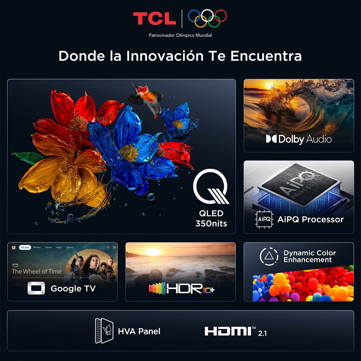 TCL - Combo Televisor + Barra TCL | TCL | 50 pulgadas | 4K UHD | QLED | 50T6CSB | Barra de sonido S45H 