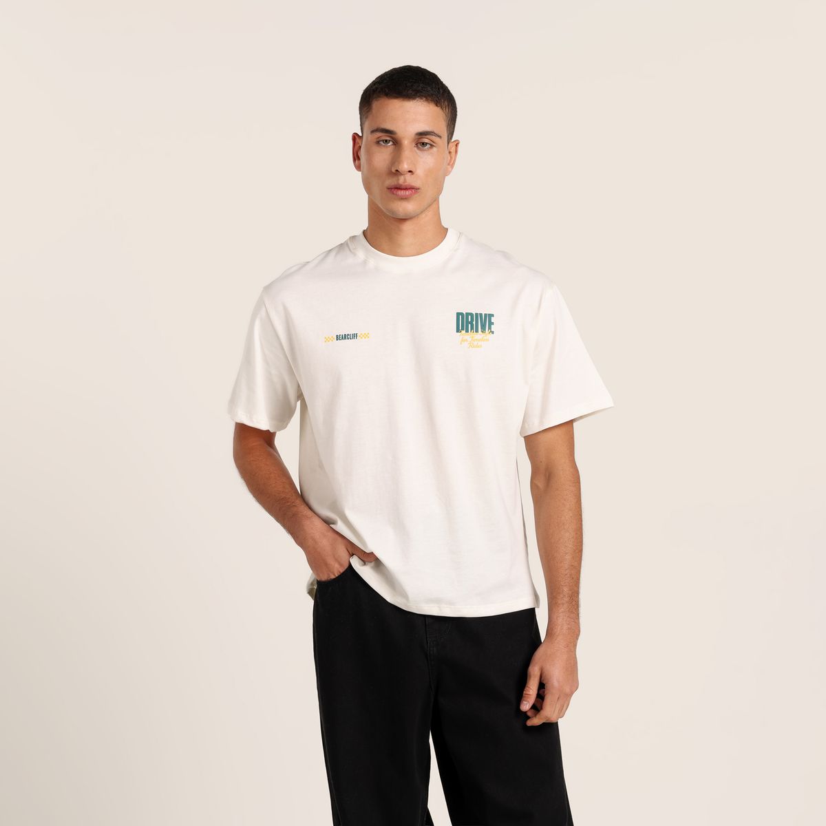 MOSSIMO - Camiseta Hombre Manga corta de Algodón Bearcliff