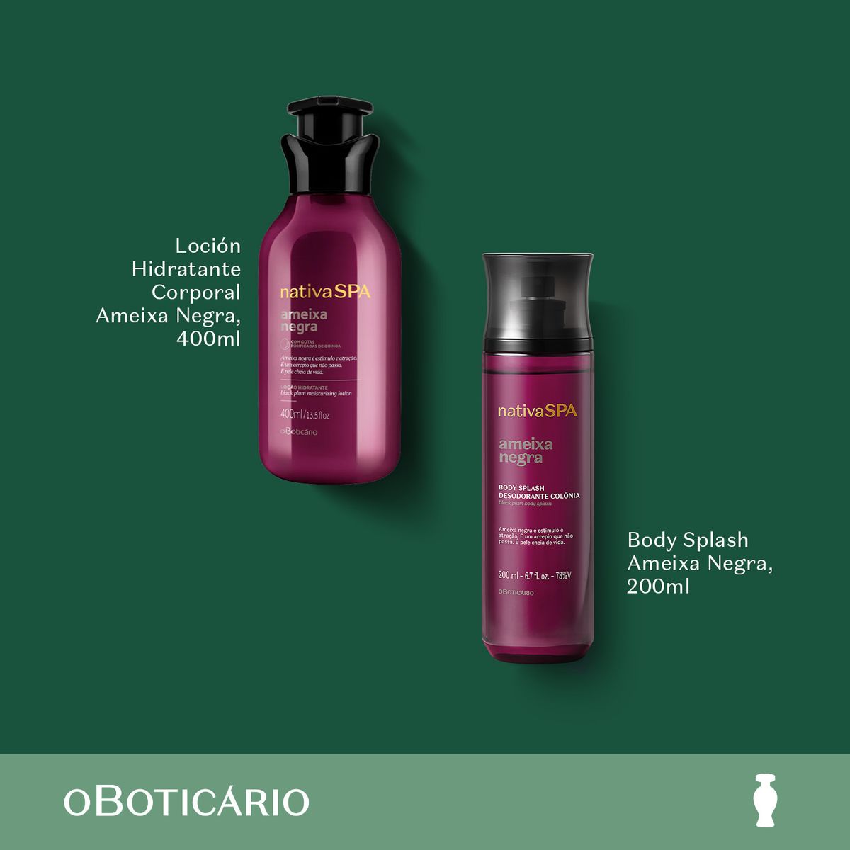 NATIVA SPA - Cremas NATIVA SPA AMEIXA NEGRA NATAL Nativa Spa O Boticario Incluye: 2 Productos 