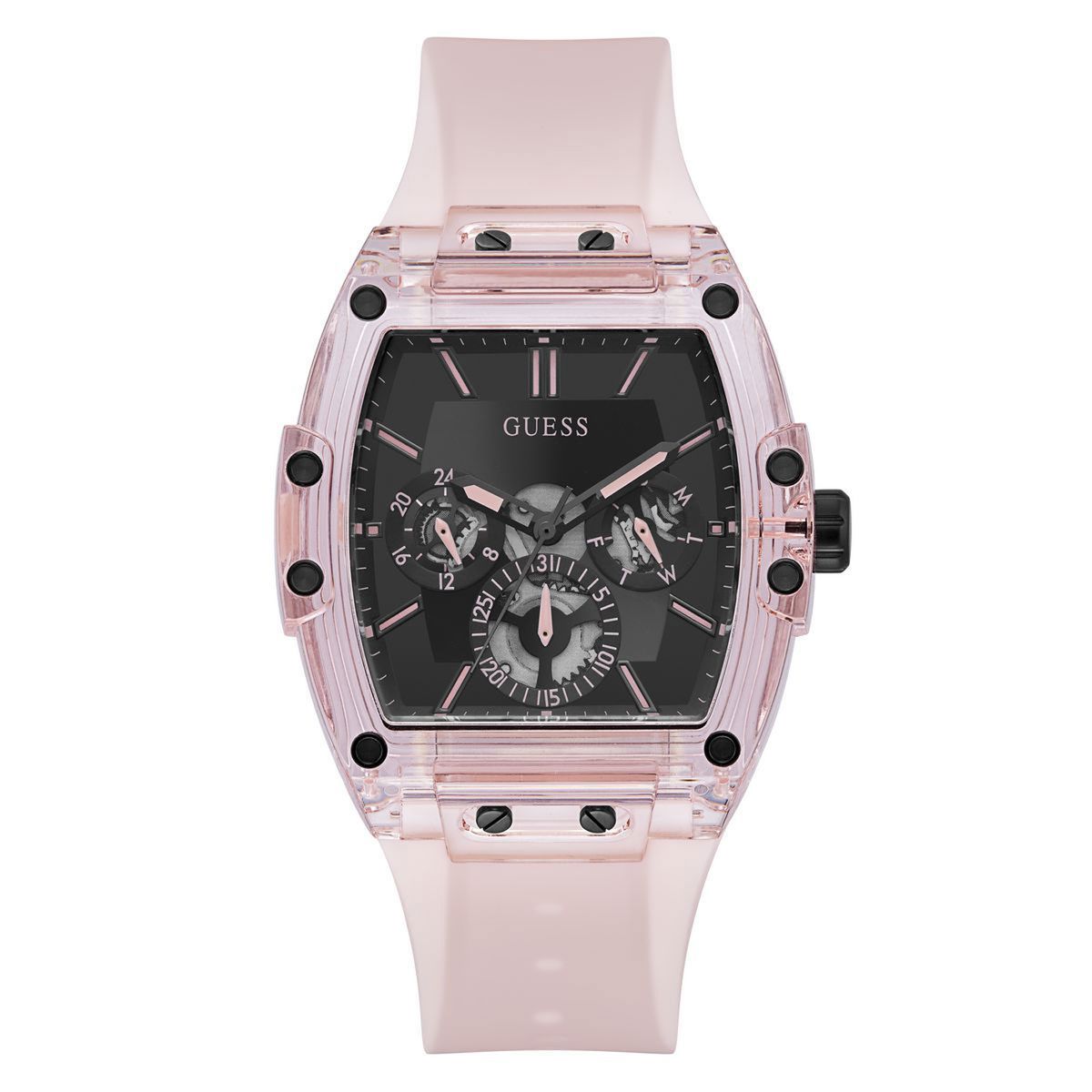 GUESS - Reloj Guess Hombre Phoenix. Reloj Policarbonato Rosado GW0203G11