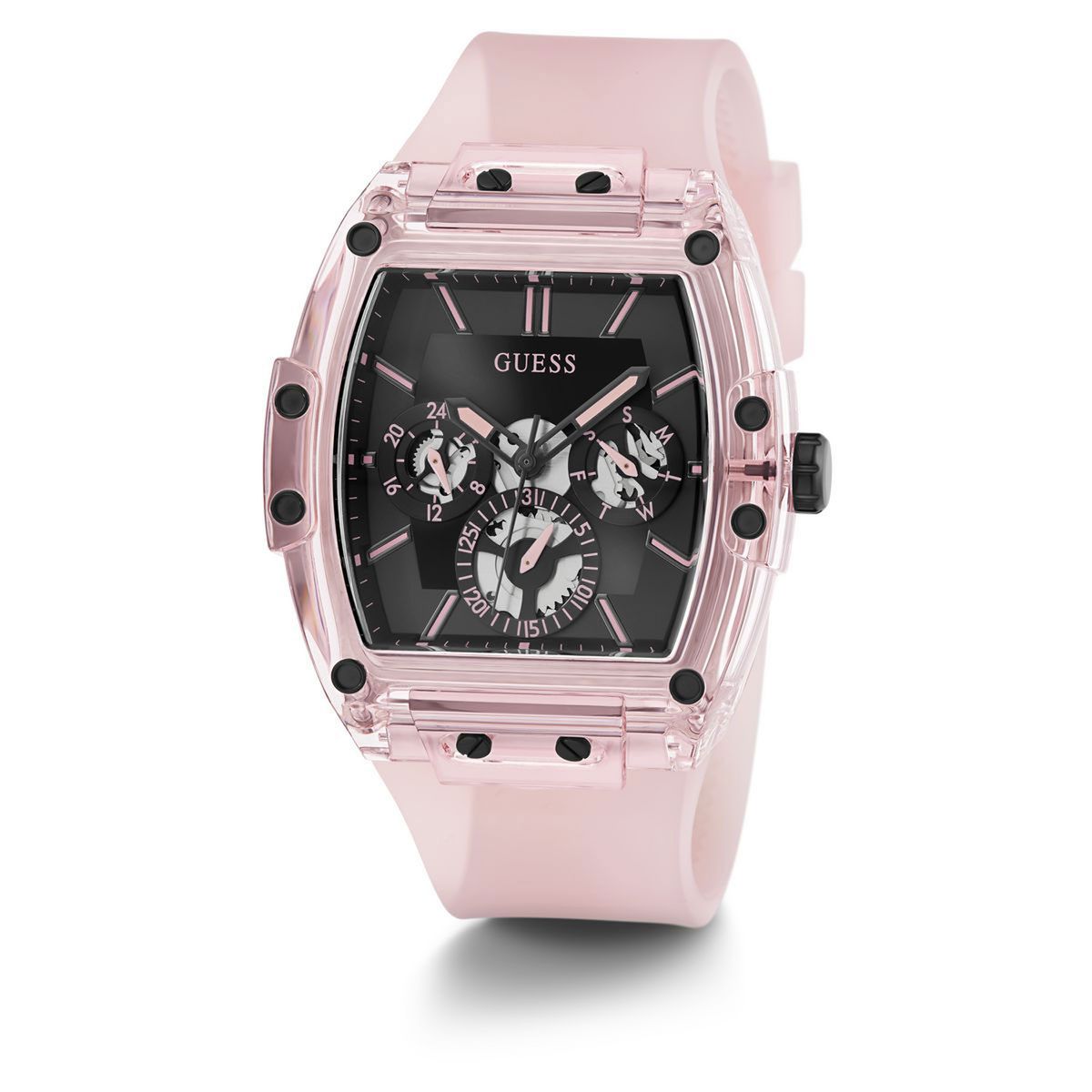 GUESS - Reloj Guess Hombre Phoenix. Reloj Policarbonato Rosado GW0203G11