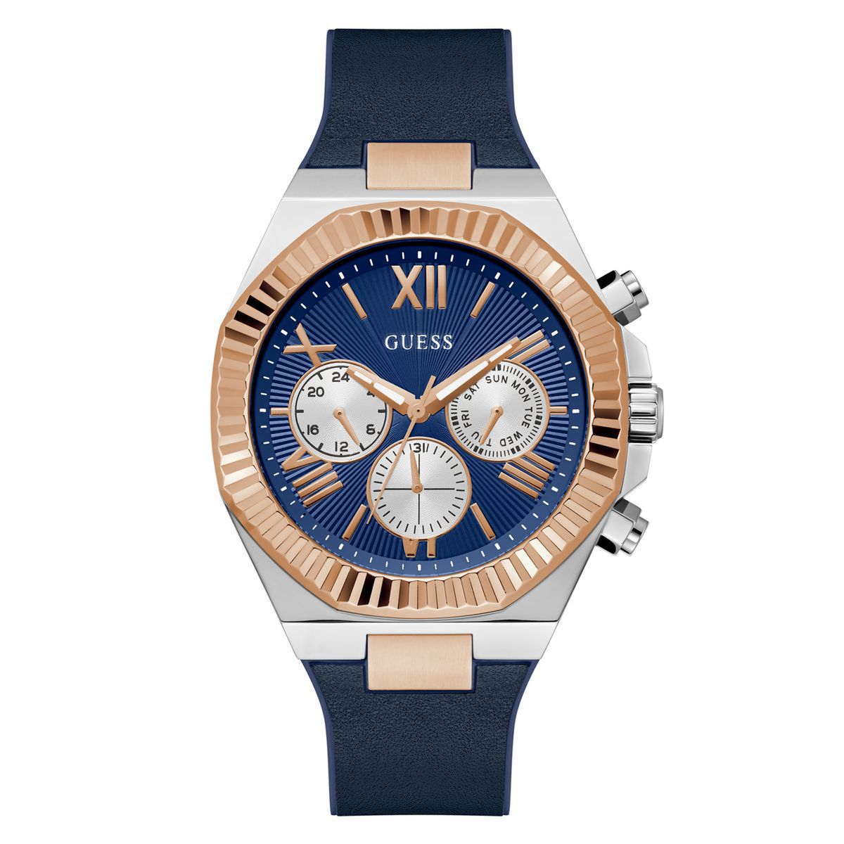 GUESS - Reloj Guess Hombre Equity. Reloj Silicona Azul GW0791G2
