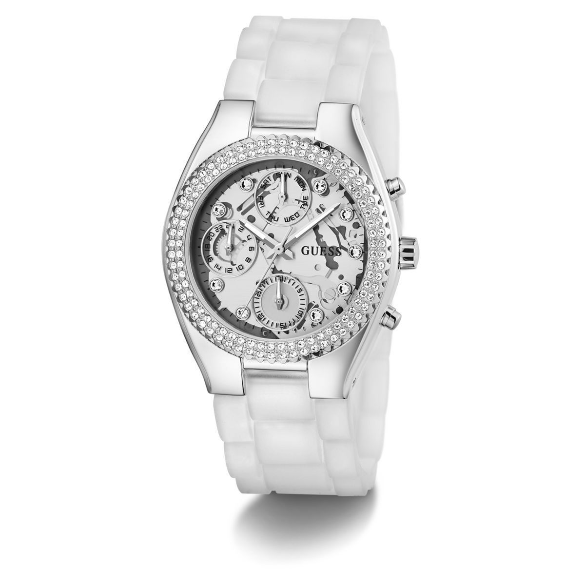 GUESS - Reloj Guess Mujer Jelly. Reloj Silicona Plateado GW0773L1 