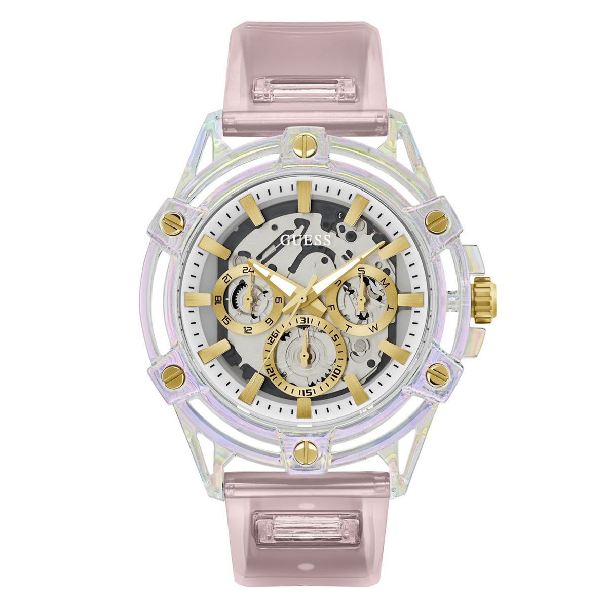 GUESS - Reloj Guess Hombre King. Reloj Poliuretano Rosado GW0806G4 