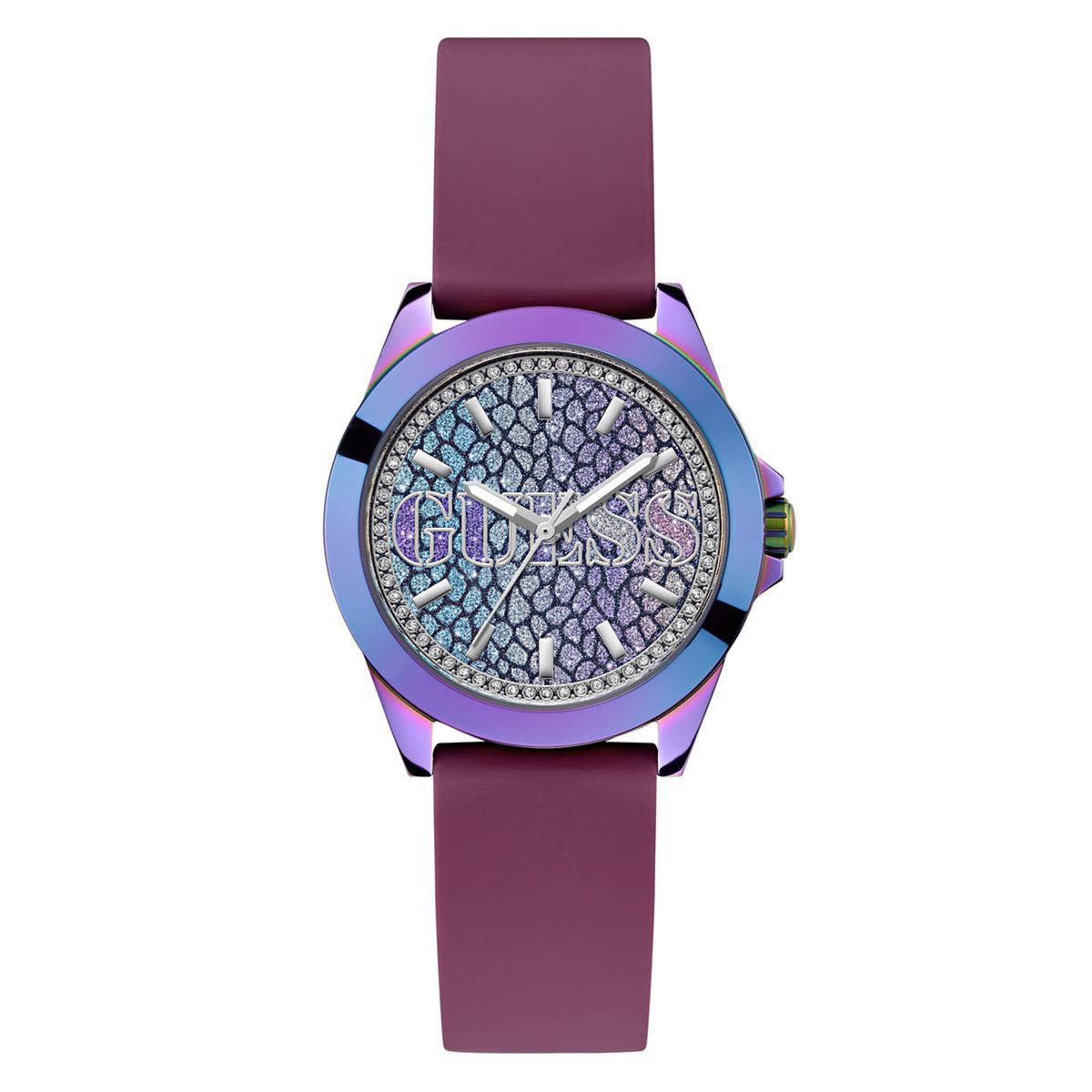 GUESS - Reloj Guess Mujer Menagerie. Reloj Silicona Morado GW0749L3 