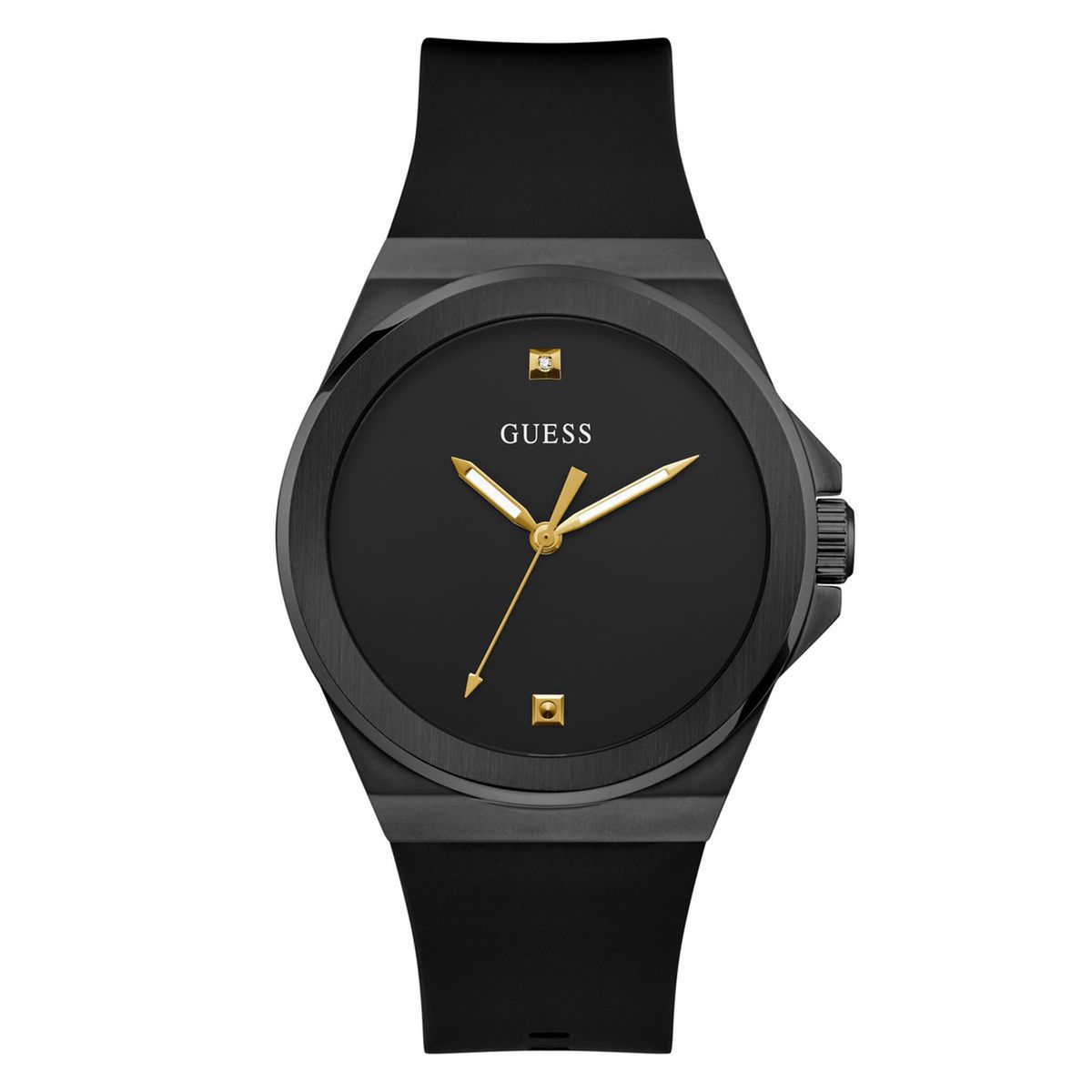 GUESS - Reloj Guess Hombre Vinyl. Reloj Silicona Negro GW0790G2 