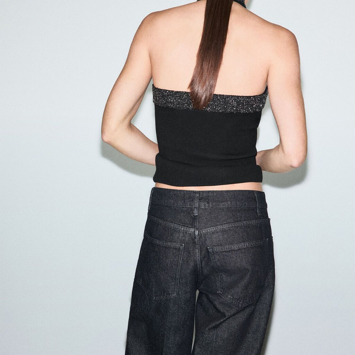 MANGO - Top Mujer Brillante Sin mangas Mango 