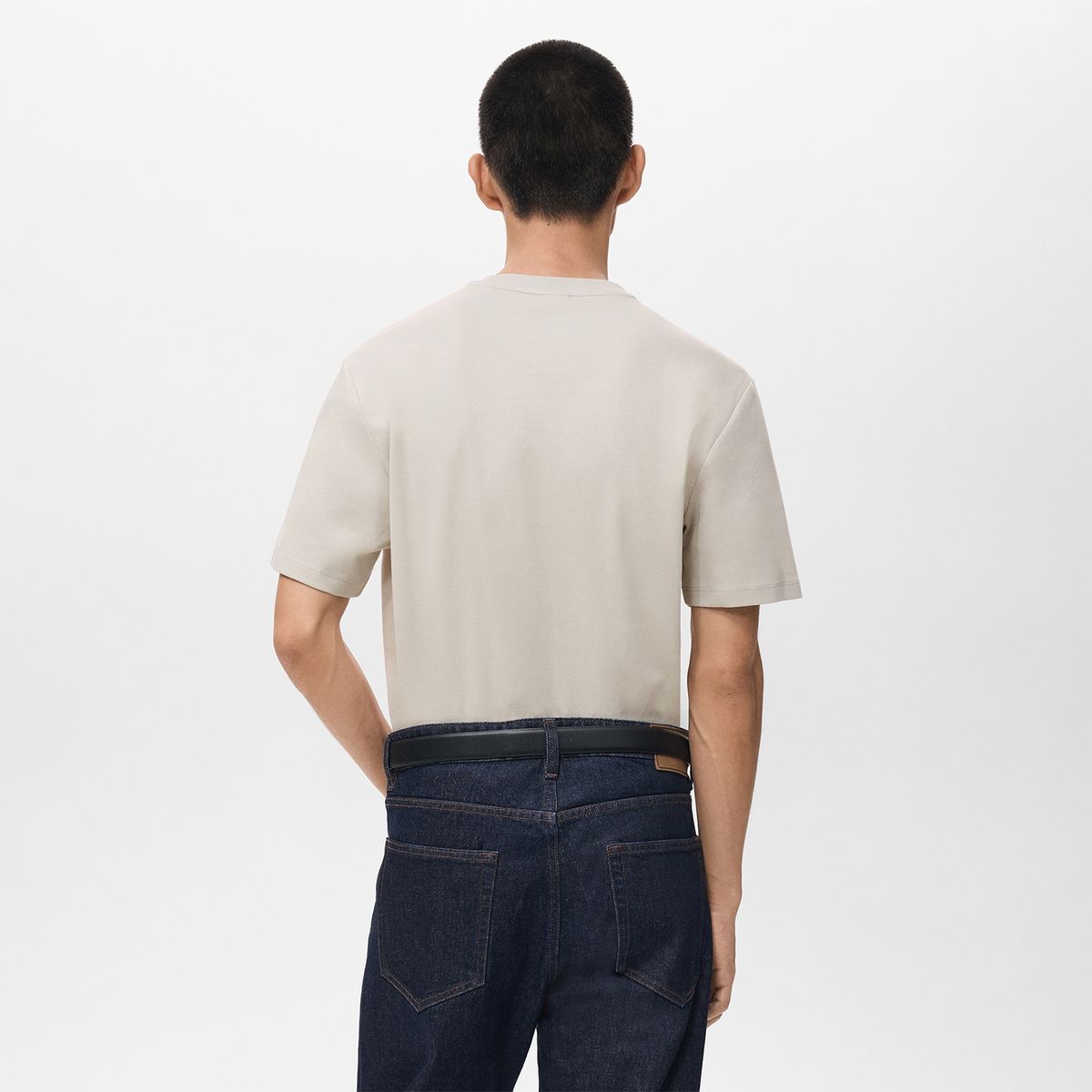 MANGO - Camiseta Hombre de Algodón Mango