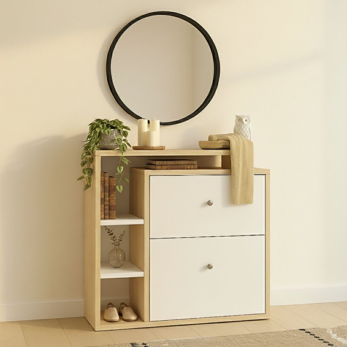 DKO DESIGN - Mueble Organizador Zapatero 10 Pares 90 x 25 x 80 cm DKO Design