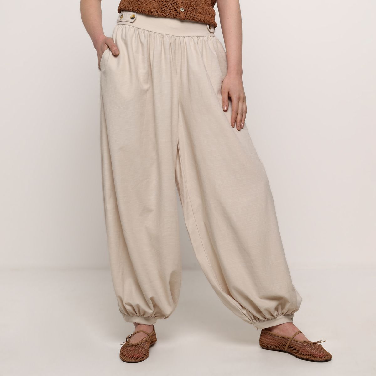BASEMENT - Pantalón Balloon Mujer Tiro alto Basement 