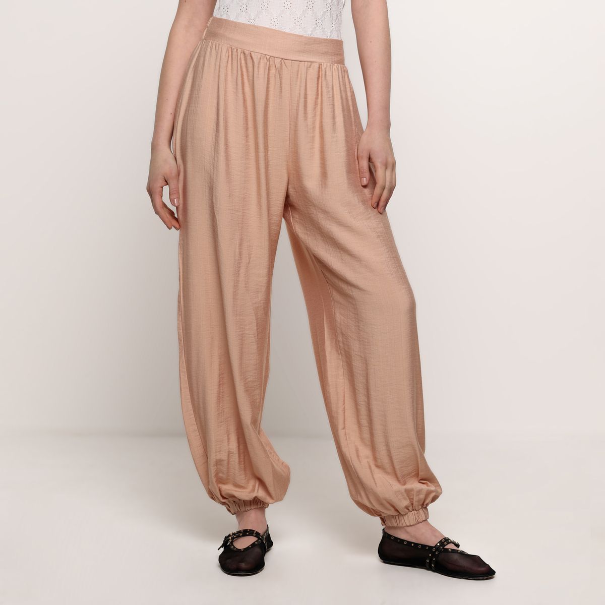 BASEMENT - Pantalón Balloon Mujer Tiro alto Basement 