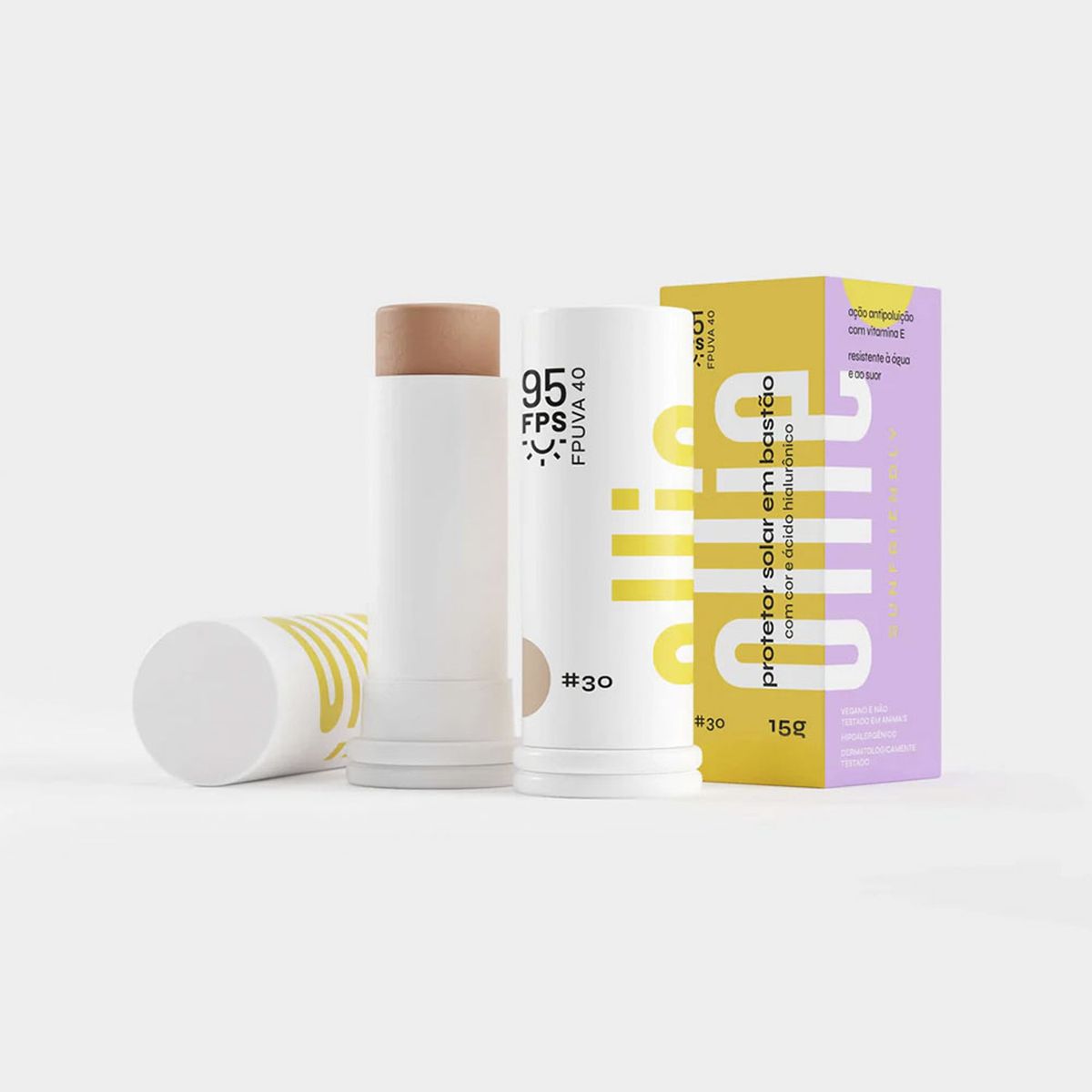 OLLIE - Protector solar Con Color FPS 95 Barra Ollie 15 g 