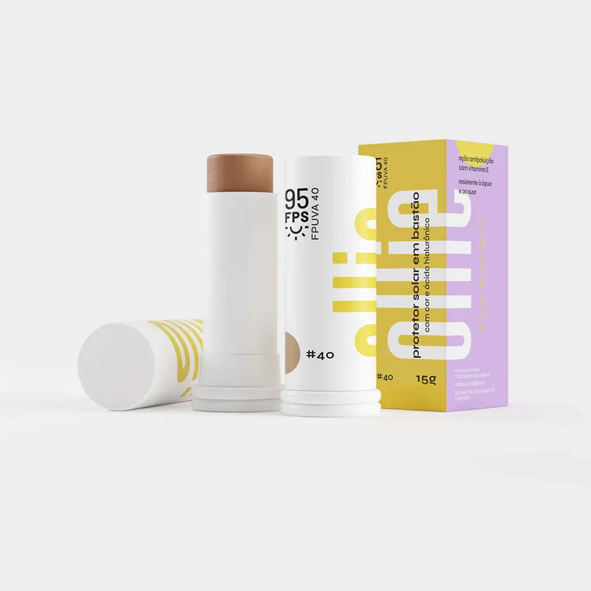 OLLIE - Protector solar Con Color FPS 95 Barra Ollie 15 g 