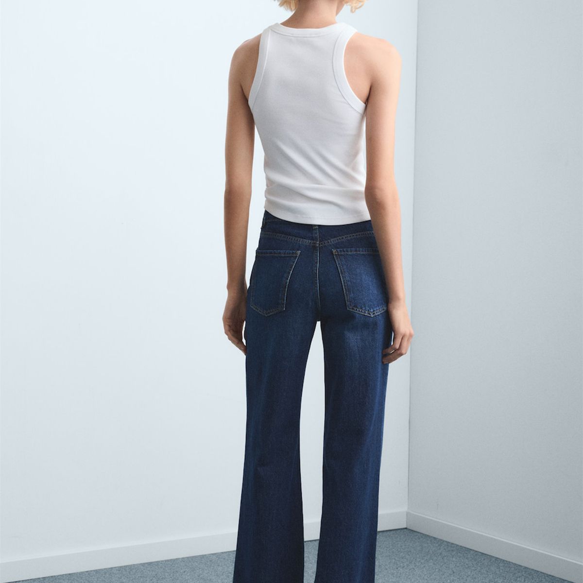 MANGO - Jean Wide leg Mujer Tiro alto Mango