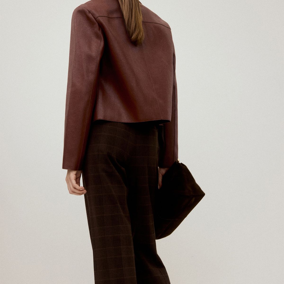 MANGO - Chaqueta Mujer Efecto cuero Mango 