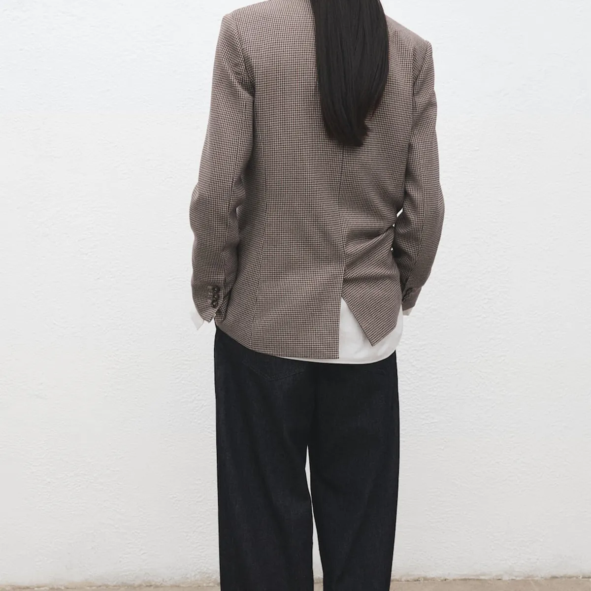 MANGO - Blazer Mujer Cuadros Mango 