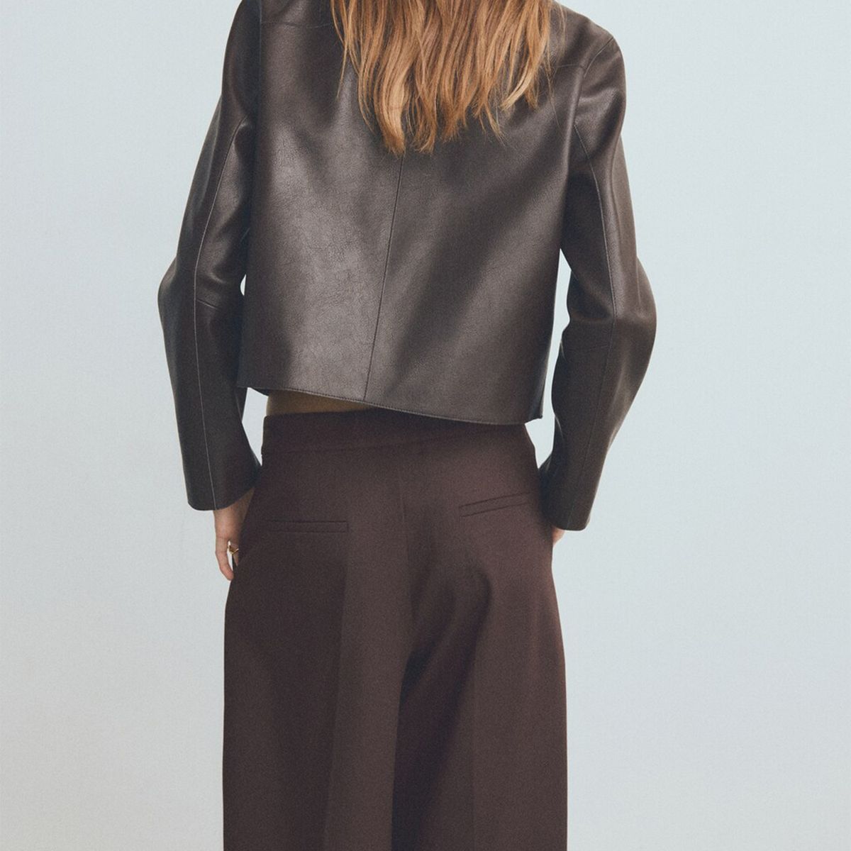 MANGO - Chaqueta Mujer Efecto cuero Mango 