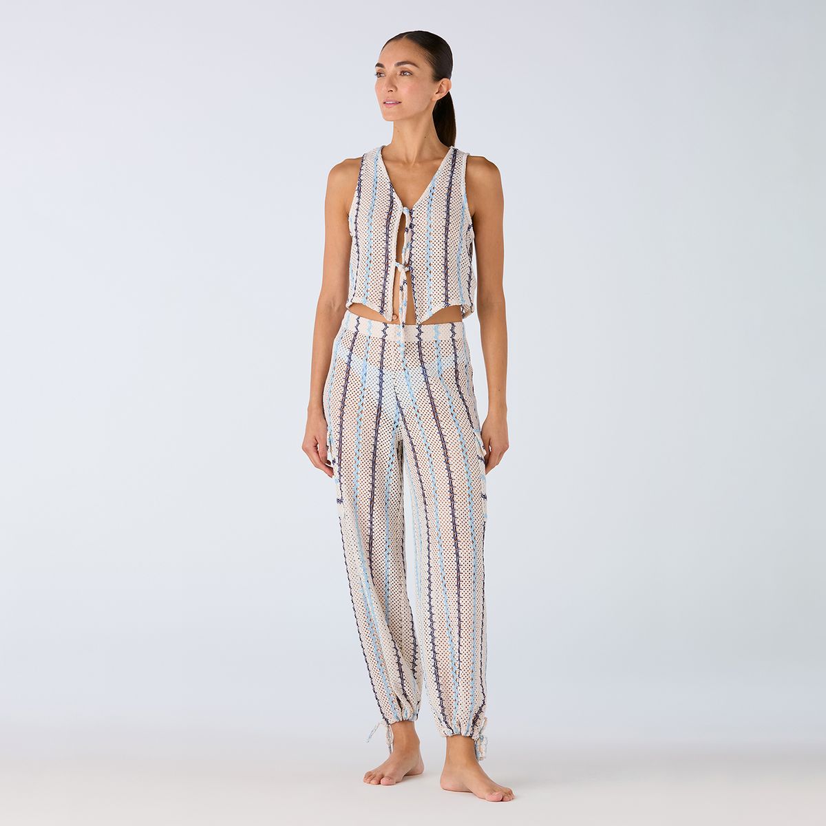 PALMACEA SWIMWEAR - Salida de baño Pantalón MARINA de Rayas Palmacea