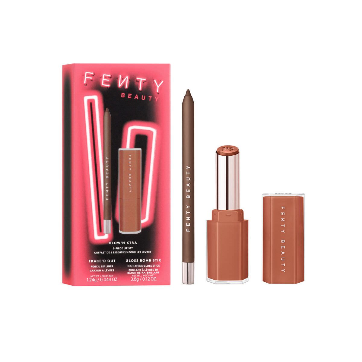 FENTY BEAUTY - Glow'n Xtra 2-Piece Lip Set (Kit De Labios) 3.6 Gr1.24 Gr